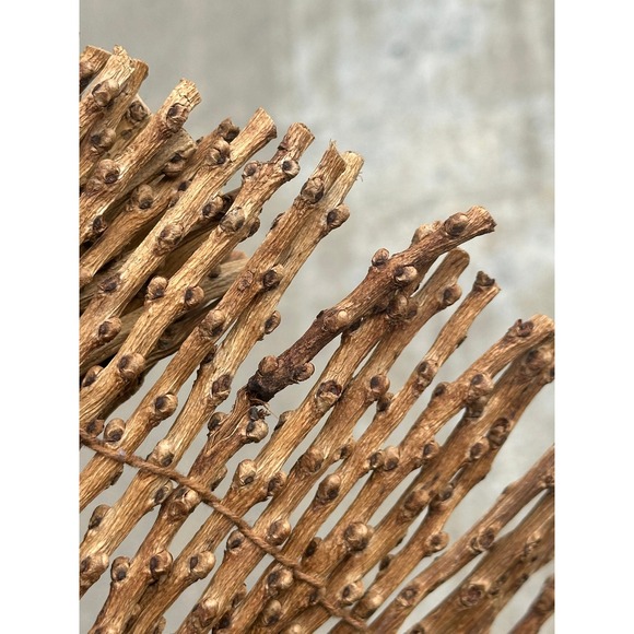 Natural Woven Branch Mat Table Runner Rustic Primitive Centerpiece Hand Made 73" - Picture 9 of 9